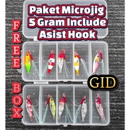MICROJIG DUO TETRA FISHING BAIT PACKAGE 5 GRAM FREE BOX MICROJIG JIG UL 5GRAM PACKAGE