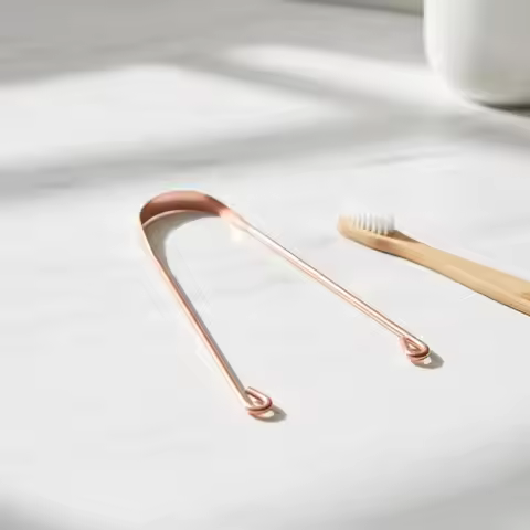 1PCS Copper Tongue Scraper Men Women Toothbrush Dental Oral Care Hygiene Health Care Tool Cleaner Sc