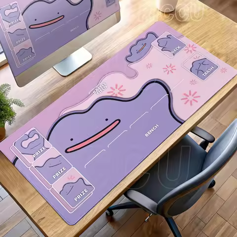 600x350mm Cute Ditto Series Mouse Pad Single Player Battle Card Playpad Cartoon Pokémon Rubber Exten