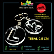 GANTUNGAN Keychain / Initial Keychain / Custom Keychain / Aesthetic Keychain
