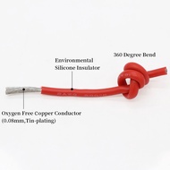 1M  Ultra Soft Silicone Wire Heat-Resistant Cable 4 /6 /7/8AWG High Temperature Flexible Copper  Bla