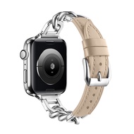 iSeriseWatch | Creative Breathable Leather & Metal Watch Band for Apple Watch Series 9 10 11