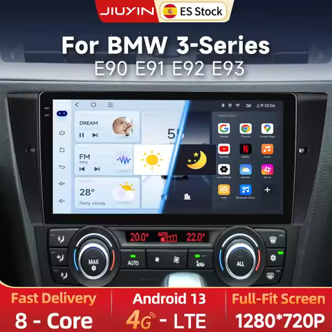 JIUYIN 9" 2Din Android 13 Car Radio for BMW E90 E91 E92 E93 2006 - 2012 GPS Navigation RDS DSP SWC 4