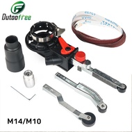 Sander Sanding Belt Adapter For 115/125 Electric Angle Grinder with M14 Thread Spindle For woodworki