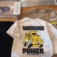 Coolbo 3-13Y Baby 100% Cotton Tshirt Kids Breat Hable Two Print Short Tshirt Shorts