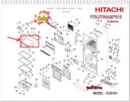 อะไหล่ของแท้/ถาดใต้ช่องฟรีส ช่องแช่เนื้อตู้เย็นฮิตาชิ/PTR-Z700AM*013/HITACHI/R-Z510V