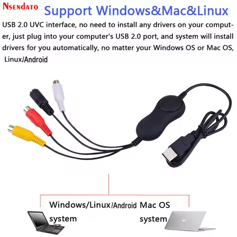 USB2.0 Video Recording Capture Card Analog to Digital USB UVC Video Audio Grabber Converter for XBOX