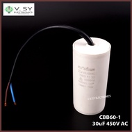 30uF 450V AC CBB60-1 Plastic with Wire Motor Starting Capacitor 5% Tolerance 30 uF mFD 450VAC 4