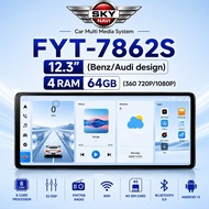 SKY NAVI 2K SERIES FYT-7862S (8CORE PROCESSOR) 12.3” ANDROID PLAYER (FREE AHD REVERSE CAMERA)