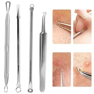 Acne Needle Tweezers Blackhead Blemish Pimples Removal Pointed Bend Head Face Care Tools