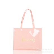 2022 New Pink Gold Shoulder Bag Zipper Shopping Bag Waterproof Pvc Large Capacity Tote Bag Handbag EYUE