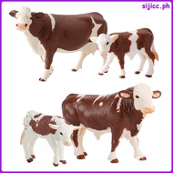 Cattle Toys Play Farm Animals Cow with Figures for Kids Plush Cows Figurines Toddler sijicc