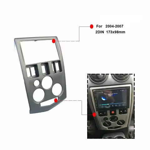 N68R--2 Din Car Audio Radio Fascia For Renault Logan Dacia Logan 2004 - 2007 DVD Player Stereo Panel