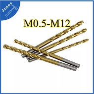 Titanium-Plated High Speed Steel Twist Drill Bit M0.5-M12 for Wood/Metal/Plastic Hss Twist Drill Bit