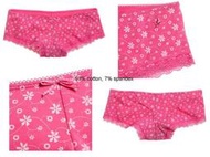 [娃娃屋] 美國 AMERICAN EAGLE (AE) 粉紅小花蕾絲邊內褲 XS
