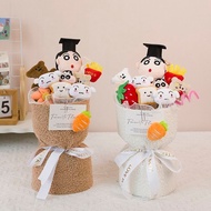 Creative Graduation Gift Doctor Hat Crayon Shin-Chan Shin-Chan Bouquet Doll Doll Adult Gift Girl Gir