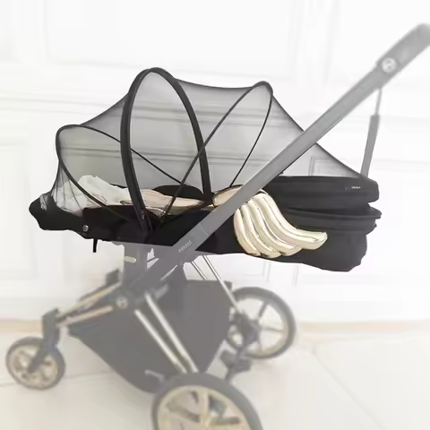 Baby Buggy Mosquito Net For Cybex Priam JSW Mios Balios Gazelle S Melio Coya Pushchair Double Zipper