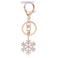 AHOUR1 Snowflake Keychain New Arrival Trendy Hot Christmas Gift for Woman Ladies Crystal Pendant