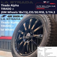 SportRim Wheels Japan Abe Shokai La Strada Tirado α 1 Set 235/50/R18 JDM 18x7.5J, 5/114.3 , ET 38 , 