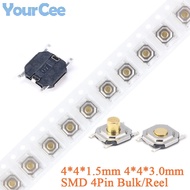 50Pcs 4*4*1.5MM 4*4*3MM SMD Button Switch 4X4X1.5/3MM 4Pin SMD SMT Tactile Push Button Micro Switch 
