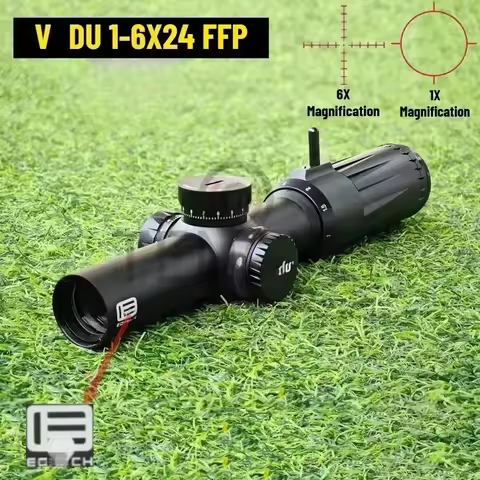 1-6x24 FFP LPVO SR1 V*du Scope Reticle Riflescope 30mmTube BK with with Full Original Markings Hunti