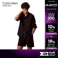 CALVIN KLEIN กางเกงขาสั้นผู้ชาย Cotton Stretch Pull-On Shorts รุ่น 40BM631 UB1-สีดำ
