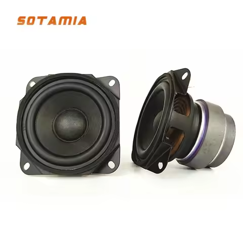 SOTAMIA 2Pcs 3 Inch Full Range Speaker Units Bluetooth Speaker 6 Ohm 35W Long Stroke Loudspeaker Amp