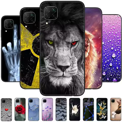 Soft Phone Cover for Huawei P40 Lite Case P 40 TPU Silicone Cool Animal Print Coque for Huawei P40 P