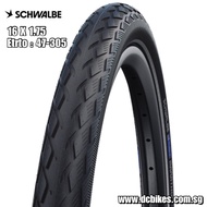 Schwalbe 16 X 1.75 Marathon Twinskin Green Guard Wired Bicycle Foldie Touring Tyres Etrto 47-305 ( 1