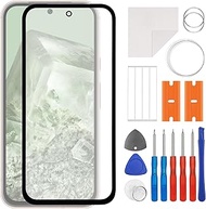SWARK Front Screen Glass Outer Panel Lens Replacement +OCA Compatible with Goo-gle Pixel 8A 6.1" (GK