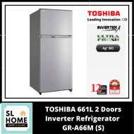 {KL & Klang Valley Area Only}TOSHIBA Refrigerator 661L 2 Door GR-A66MA(S) Inverter