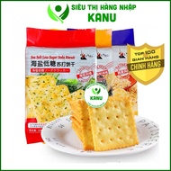 Taiwan Wingoo soda diet crackers 328g chia seed, oatmeal & seaweed flavor - light crackers for peopl