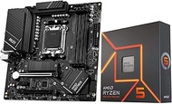 AMD Ryzen 5 7600X CPU Processor Bundle with MSI PRO B650M-A WiFi ProSeries Motherboard (AM5, mATX, D