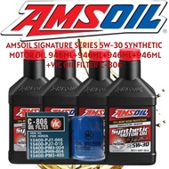 AMSOIL SIGNATURE SERIES 5W-30 SYNTHETIC M0TOR OIL 3.78 liters+VIC OIL FILTER C-806