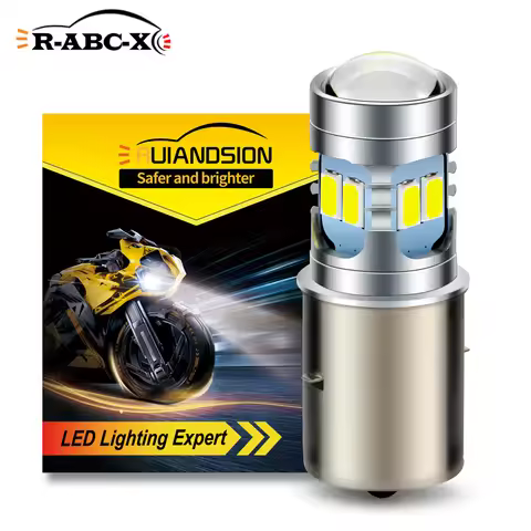 Ruiandsion BA20S Motorcycle LED Bulb 6000K Warm White LED Light 12 Chips 2.6W 6-30V For Car ATV Scoo