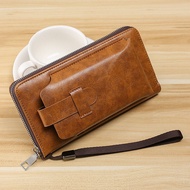 Men's Long Wallet Casual Large Capacity Men's Handbag Business Wallet Zipper Mobile Caseyxt