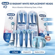 Ready Stock Oral-B iO Radiant White Replacement Brush Heads 4 Pack