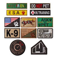 Rescue Dog Embroidered Velcro Badge Service Dog Patch Tactical Vest Labeling Morale Badge Ready Stoc