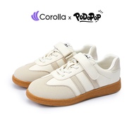 Corolla Samba Sepatu Anak Sneakers Kasual Aman Nyaman Antibakteri Warna Hitam Beige