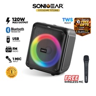 SonicGear Audiox PRO 600HD Bluetooth 5.0 Outdoor Event Portable Speaker | Free 1 Wireless Mic