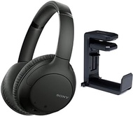 Sony WHCH720NWireless Bluetooth Noise Canceling Over-The-Ear Headphones (Black) Bundle with Headphone Hanger Mount with Built-in Cable Organizer (2 Items)