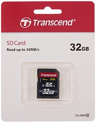 Transcend 32GB SDHC Class 10 Flash Memory Card Up to 30MB/s (TS32GSDHC10), Blue