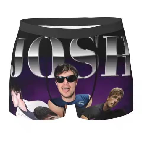 J-Josh Hutchersons Underwear Purple Plain Underpants Printed Boxer Brief Pouch Man Plus Size Boxer S