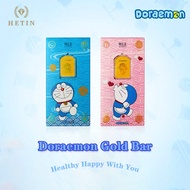 【HETIN】Doraemon 999/24K Gold Bar coin Red Packets Pure Gold Bar Gifts— IP Co Branded