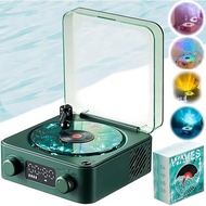 The Waves Vinyl Player,Waves Vintage Vinyl Record Player Bluetooth Speaker with Adjustable Ambient L