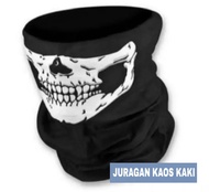 BUFF RAHANG TENGKORAK / BUFF KOPASKA /BANDANA MOTIF RAHANG TENGKORAK TUNGGAL / MASKER BERKENDARA / B