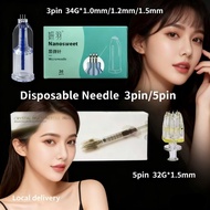 COD 2pcs Disposable Beauty needle  34 3pin 32G 5pin used 1ml syringe  Beauty Tool Local delivery