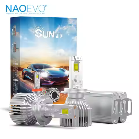 NAOEVO SUN 220W LED Headlight Bulb H4 H7 H11 Car Light 6000K White 9005 9006 9012 Canbus Auto Lamp f