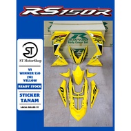 HONDA RS-150R RS150R V1 WINNER 150 (13) YELLOW COVER SET (STICKER TANAM) RAPIDO NEW ACCESSORY AKSESO