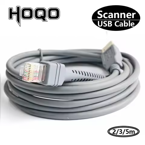 2M USB to RJ45 Barcode Scanner Cable For Symbol LS2208 LS1203 LS4208 DS6708 Cable for Zebra Xunbao M